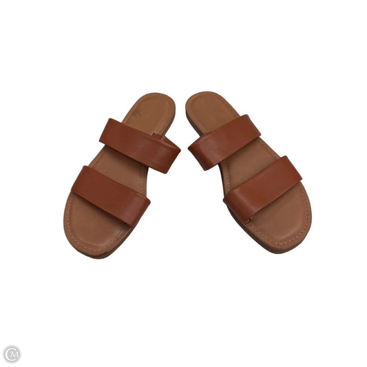 Sandals Flats By Universal Thread In Brown, Size: 10