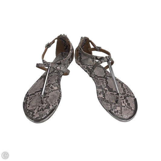 Sandals Flats By La Belle In Snakeskin Print, Size: 7.5