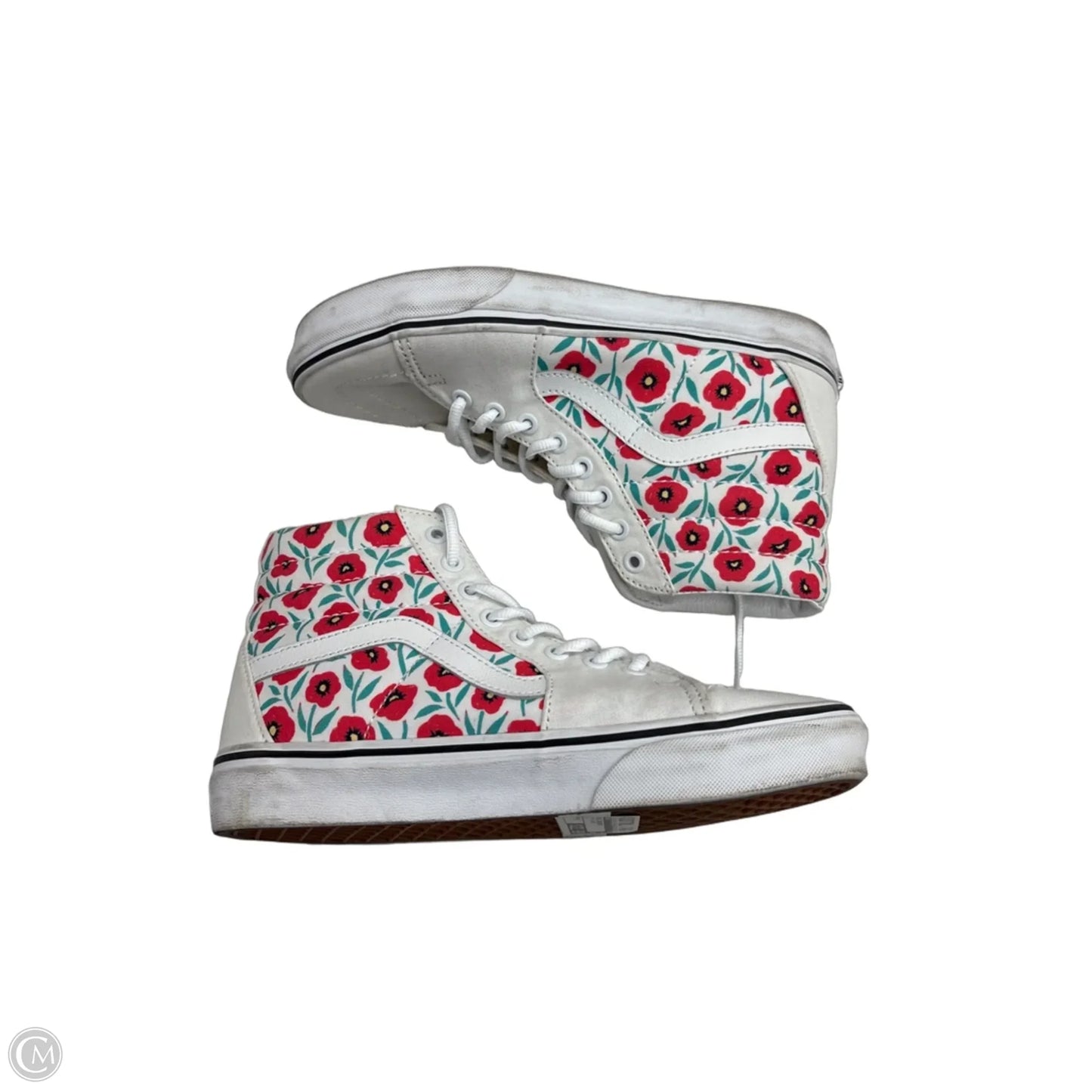 Shoes Sneakers By Vans In Pink & White, Size: 8