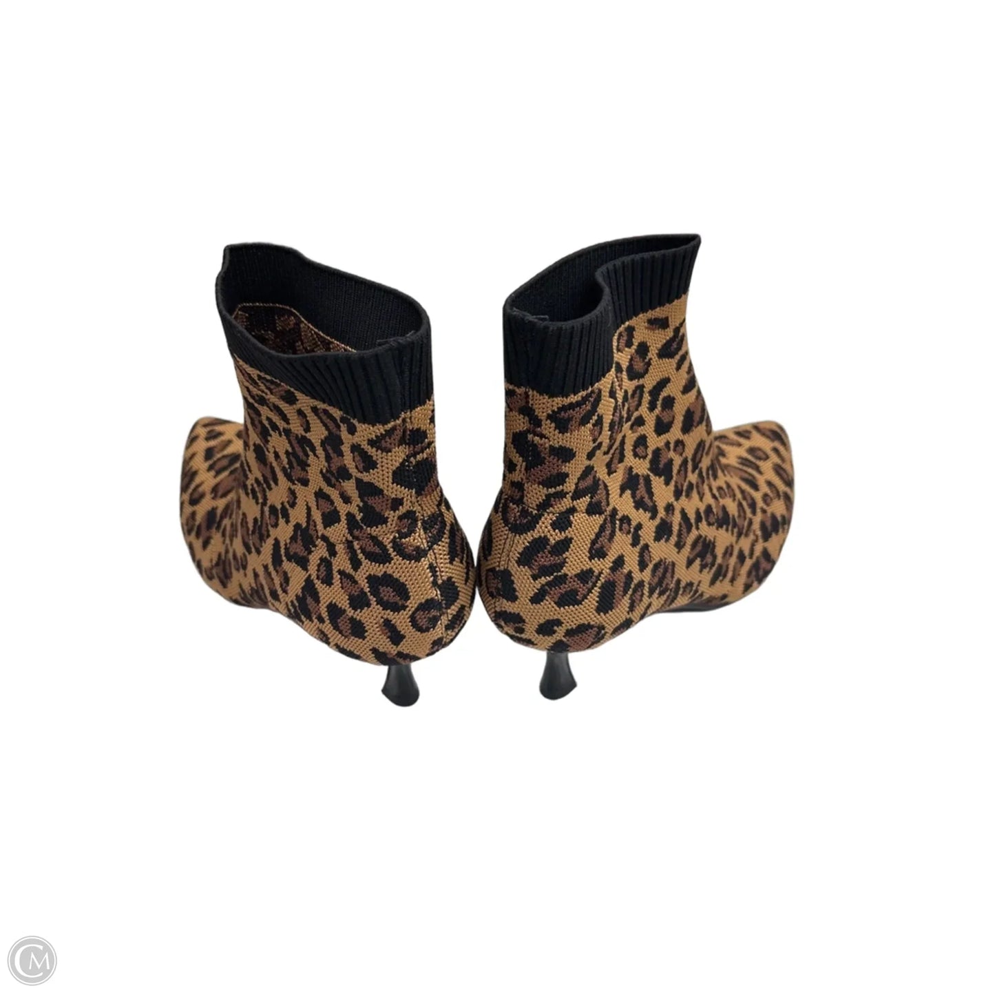 Boots Ankle Heels By Clothes Mentor In Animal Print, Size: 9