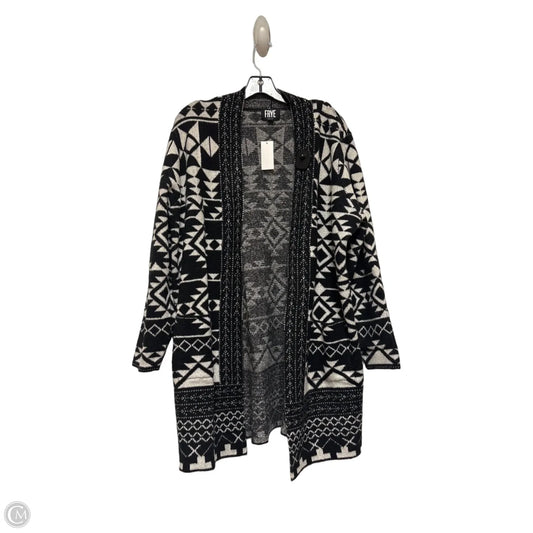 Cardigan By Clothes Mentor In Black & White, Size: Xl