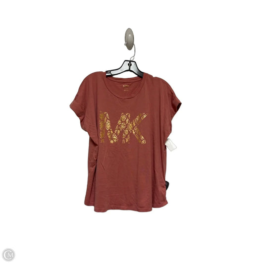 Top Short Sleeve By Michael By Michael Kors In Pink, Size: Xl