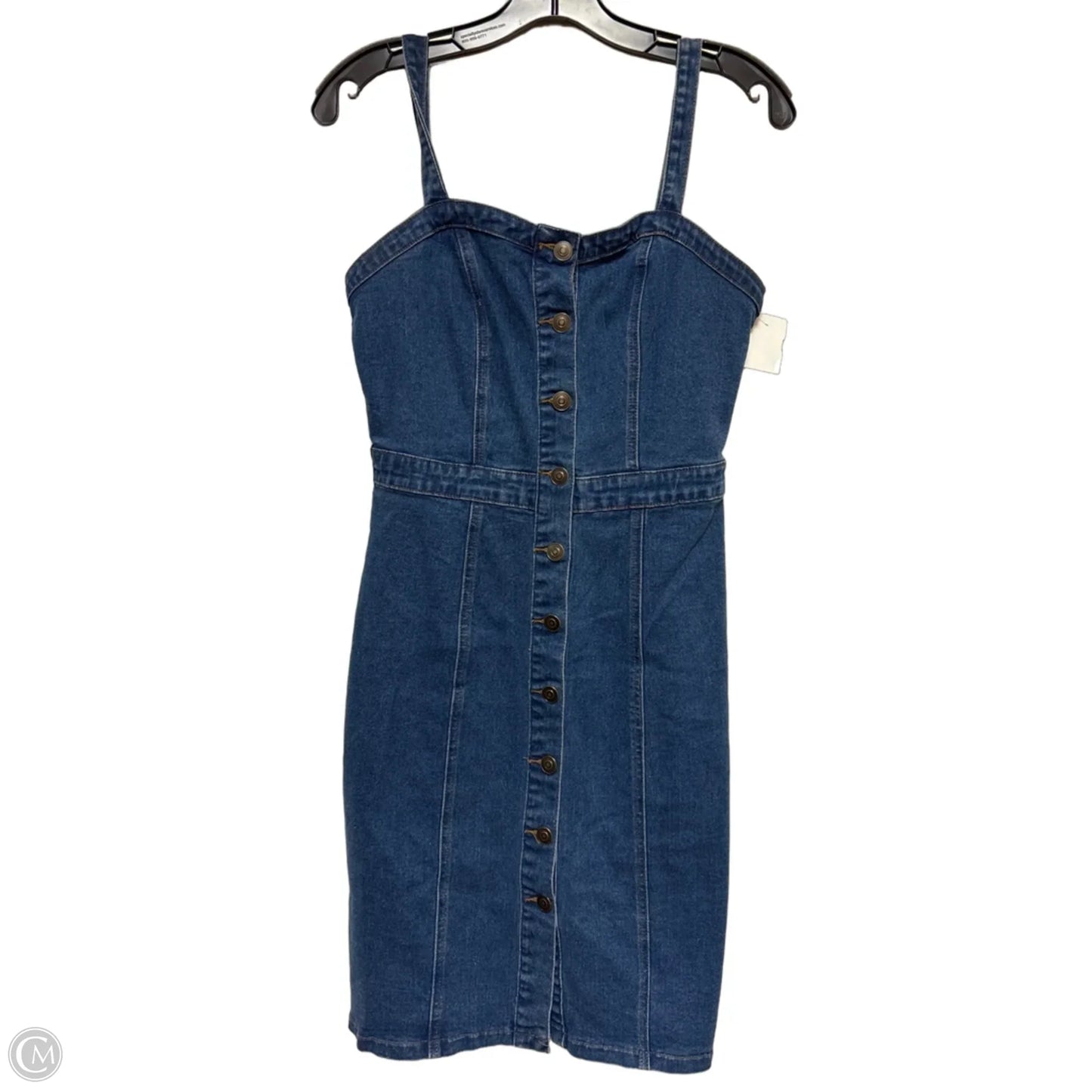 Dress Casual Short By Allegra K In Blue Denim, Size: S
