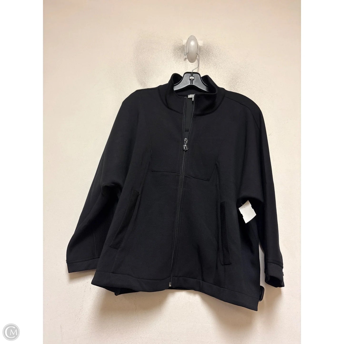 Athletic Jacket By Talbots In Black, Size: Xl