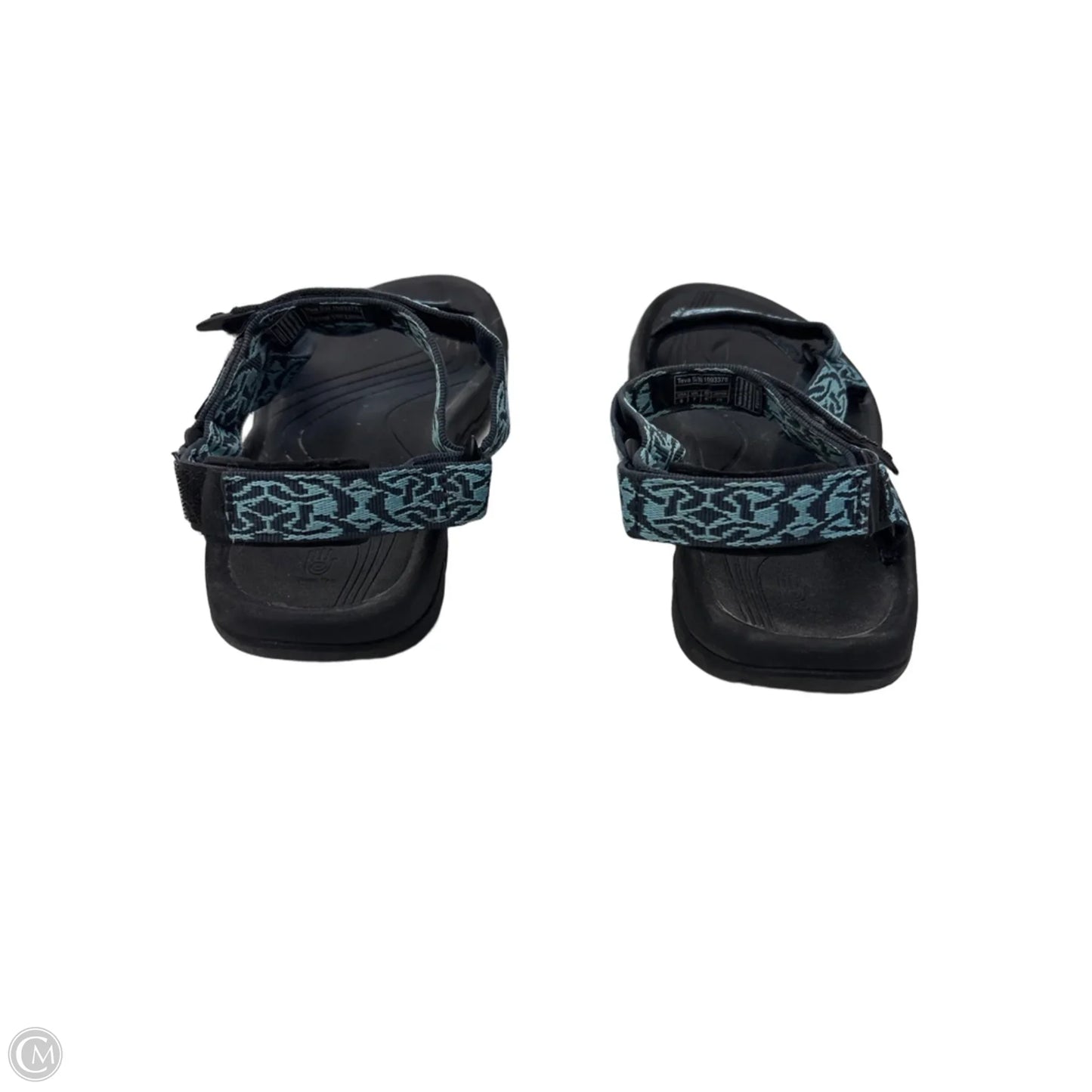 Sandals Flats By Teva In Black & Blue, Size: 9