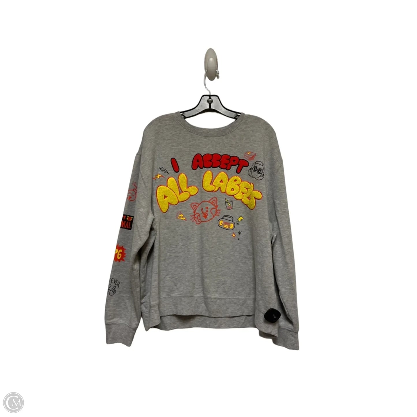 Sweatshirt Crewneck By Disney Store In Grey, Size: Xl