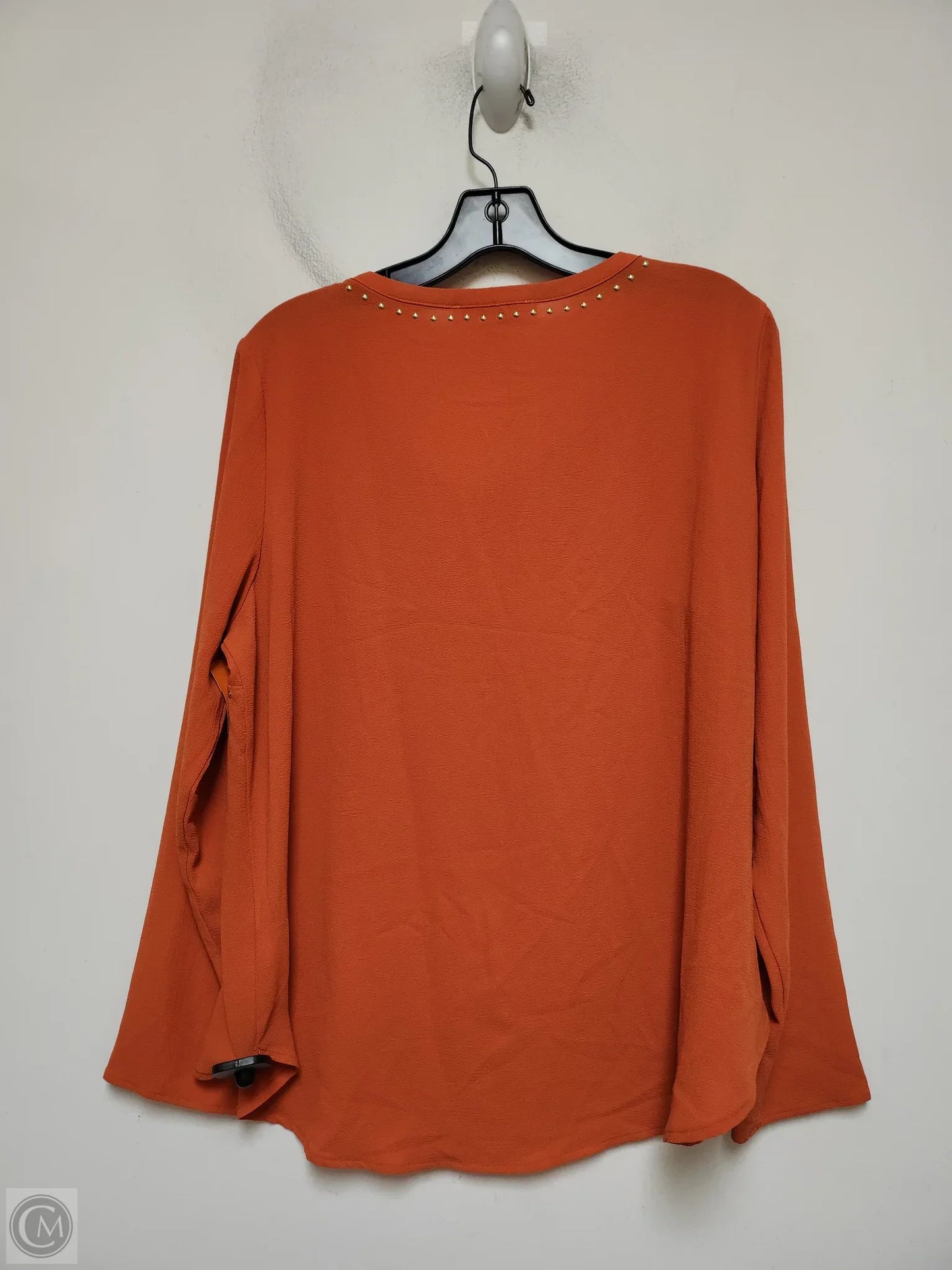 Top Long Sleeve By Michael By Michael Kors In Orange, Size: L