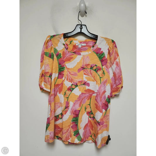 Top Short Sleeve By Chicos In Floral Print, Size: S