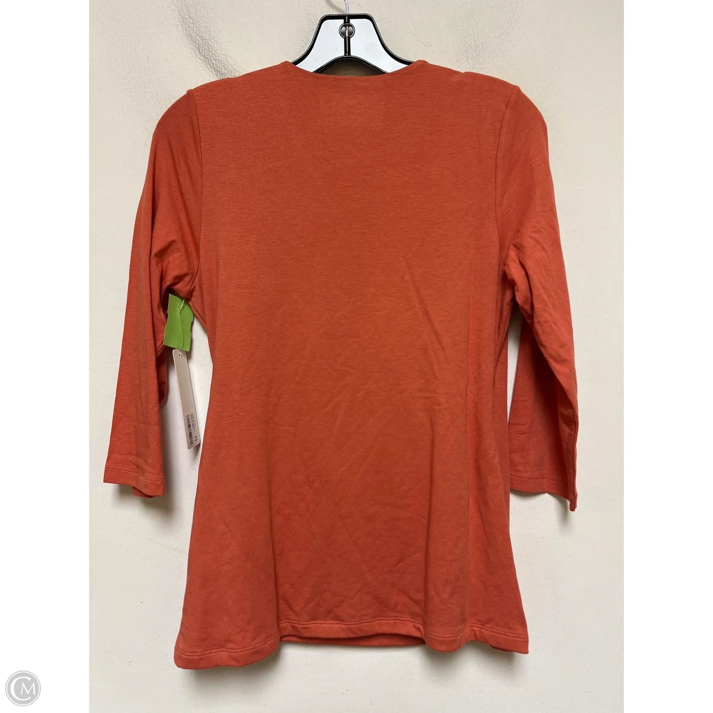 Top Long Sleeve Basic By Soft Surroundings In Orange, Size: S