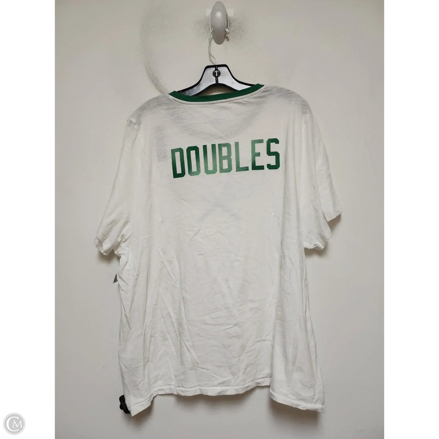 Top Short Sleeve Basic By J. Crew In Green & White, Size: 3x