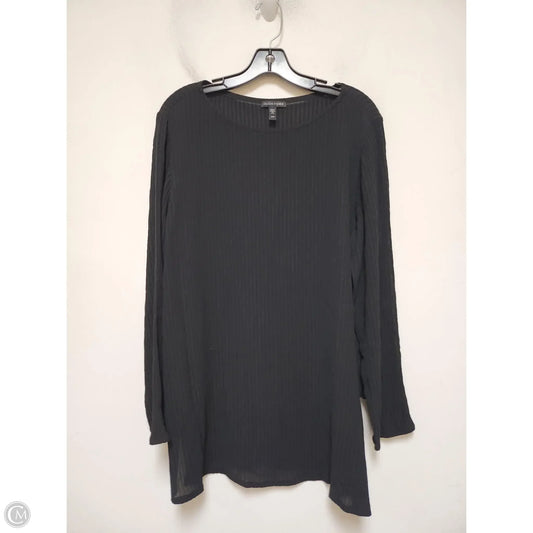 Top Long Sleeve By Eileen Fisher In Black, Size: M