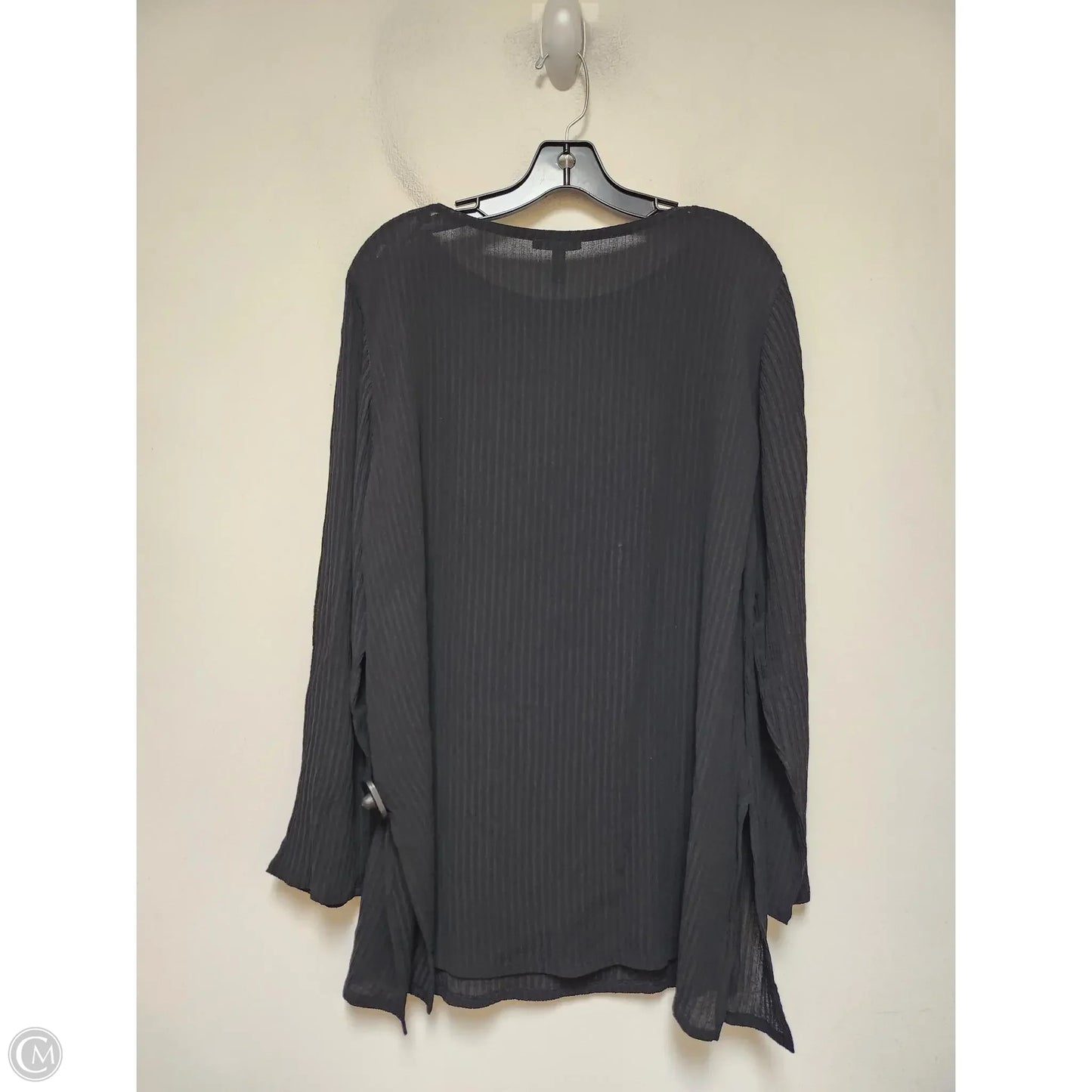 Top Long Sleeve By Eileen Fisher In Black, Size: M
