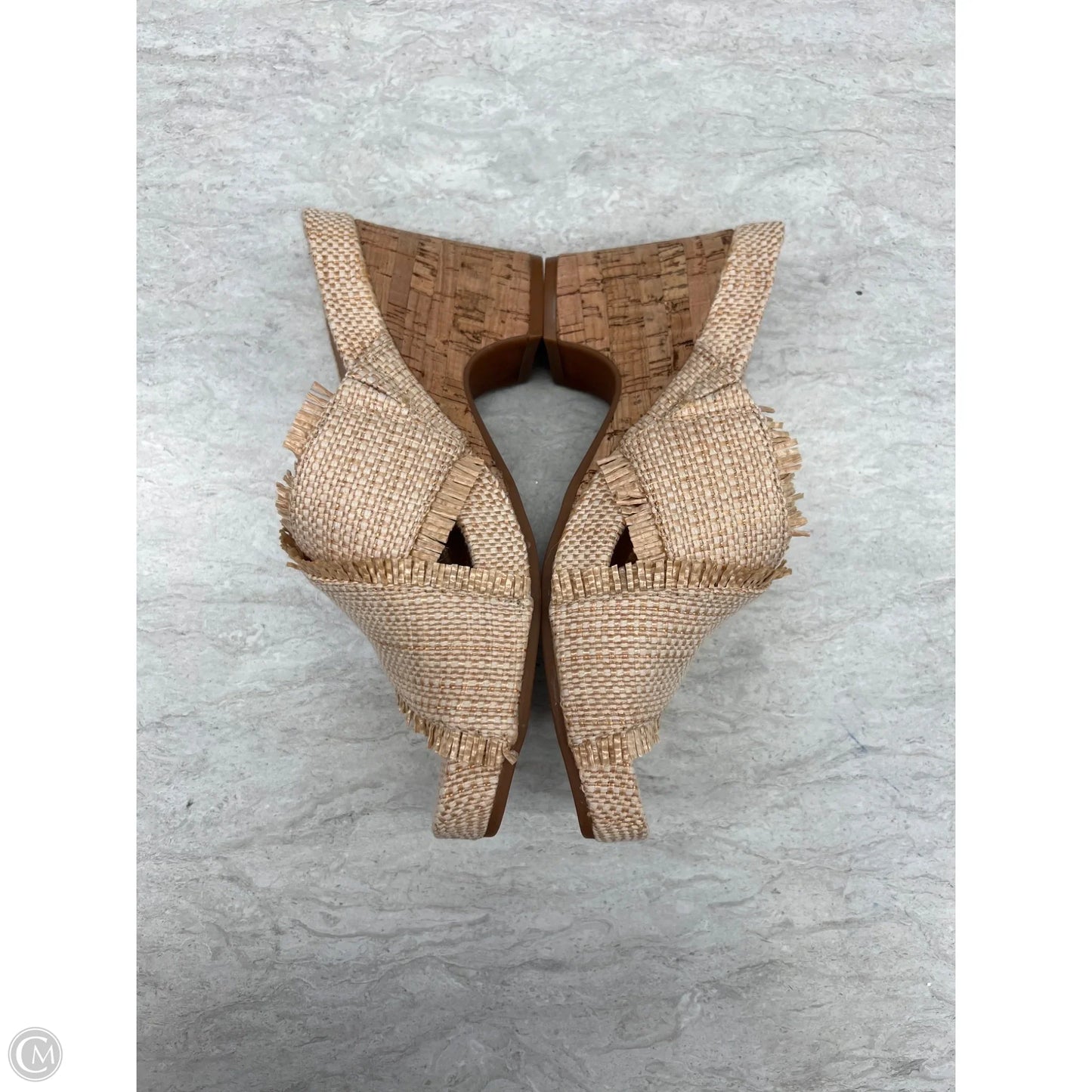 Sandals Heels Wedge By Aeropostale In Tan, Size: 8