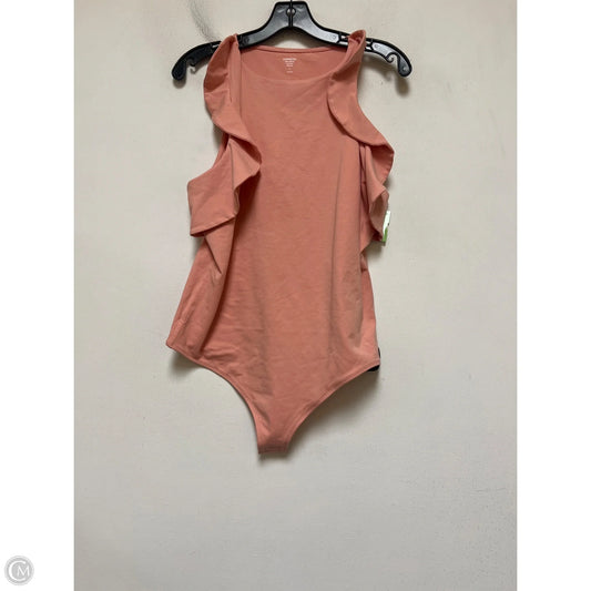 Bodysuit By Express In Peach, Size: L