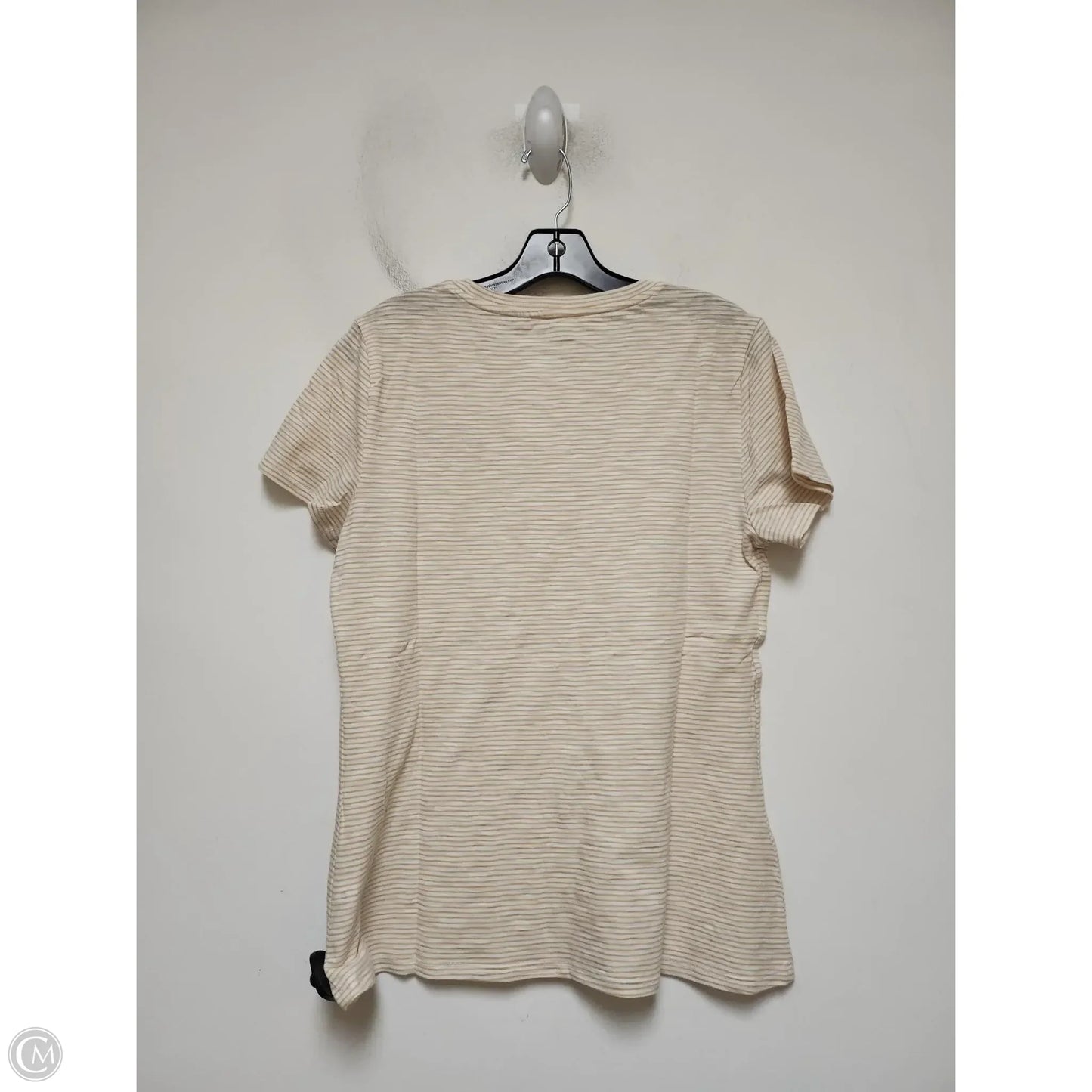 Top Short Sleeve Basic By Lc Lauren Conrad In Striped Pattern, Size: L