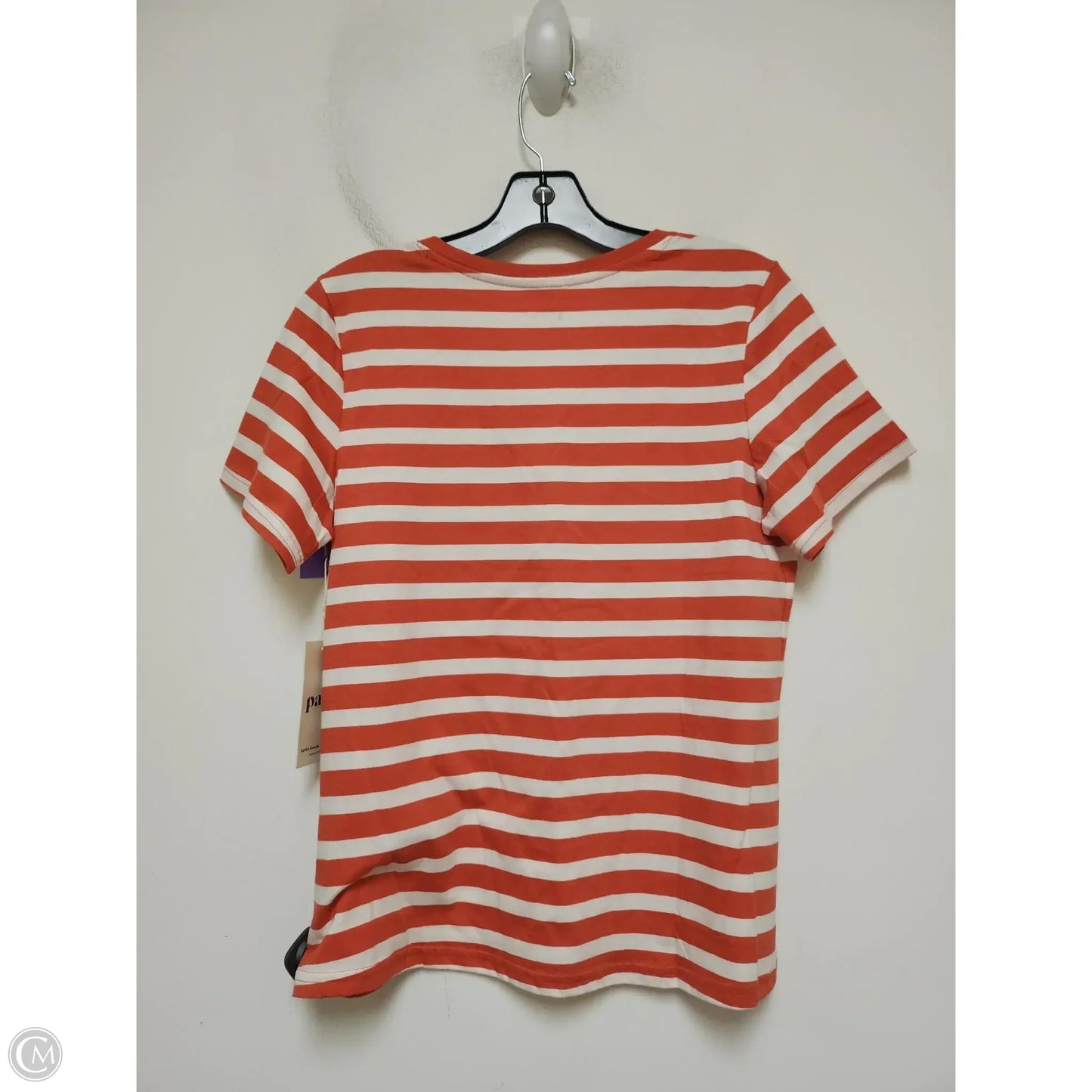 Top Short Sleeve Basic By Clothes Mentor In Striped Pattern, Size: S