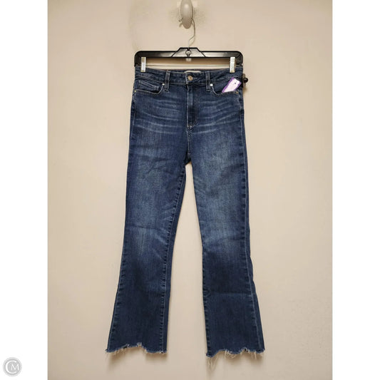 Jeans Boot Cut By Paige In Blue Denim, Size: 4