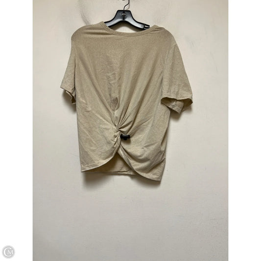 Athletic Top Short Sleeve By Lululemon In Gold, Size: 10