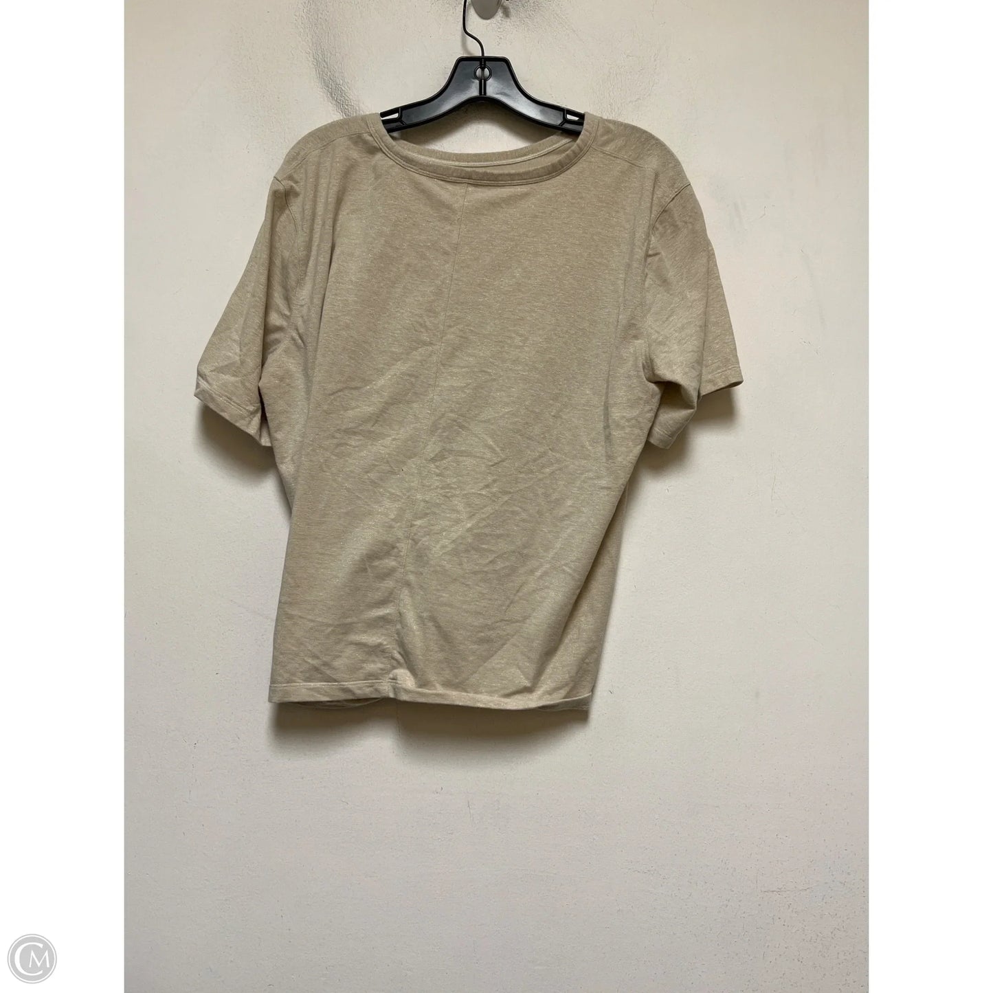 Athletic Top Short Sleeve By Lululemon In Gold, Size: 10