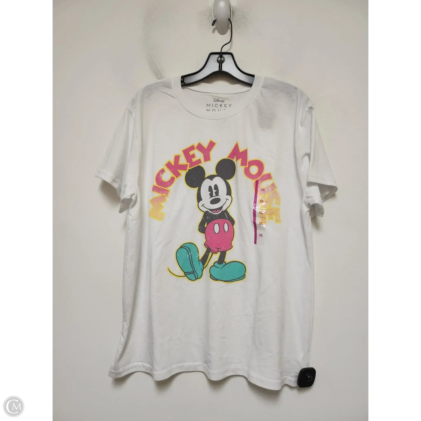 Top Short Sleeve Basic By Walt Disney In White, Size: Xxl