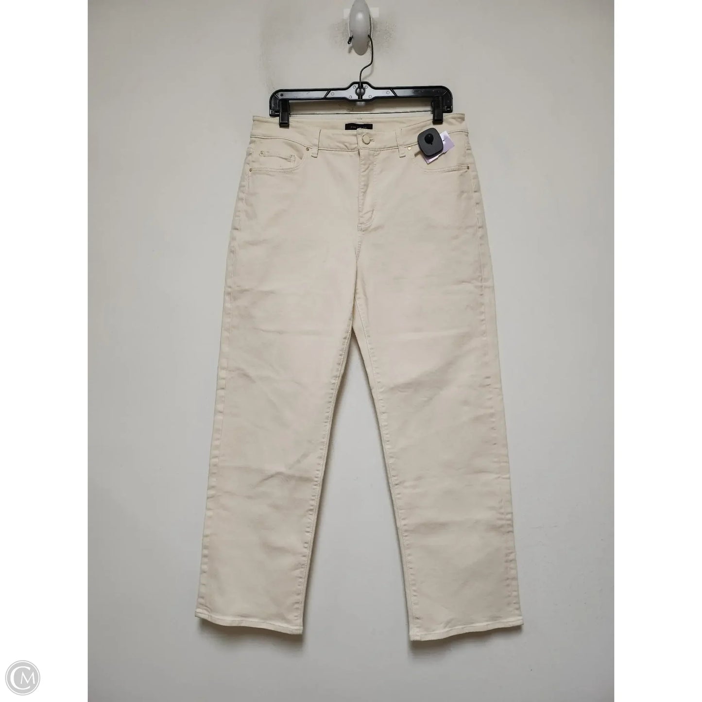 Jeans Straight By Ann Taylor In Cream, Size: 8