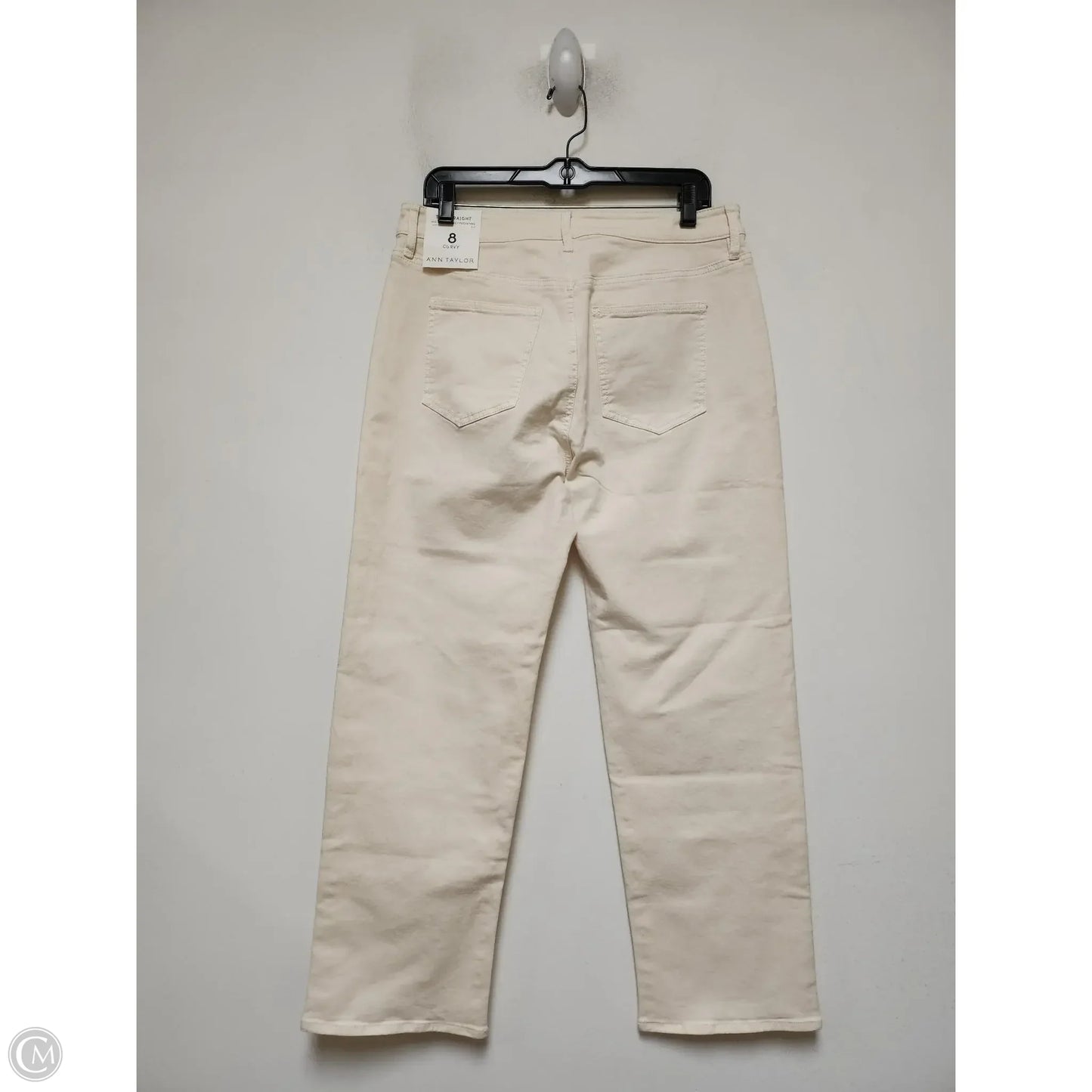 Jeans Straight By Ann Taylor In Cream, Size: 8