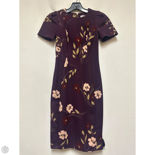 Dress Casual Short By Calvin Klein In Purple, Size: Xsp