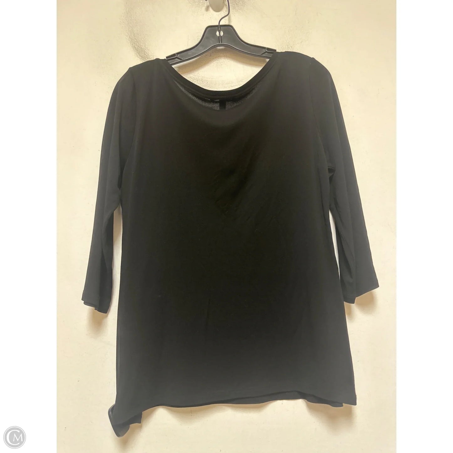 Top Long Sleeve Basic By Eileen Fisher In Black, Size: M