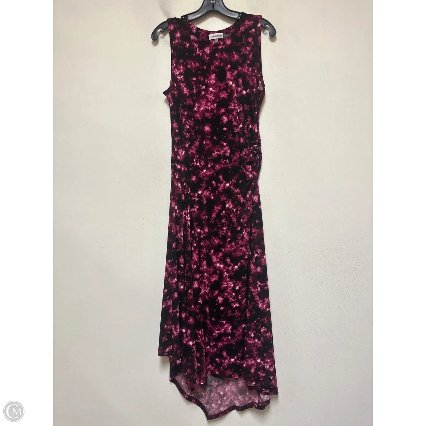 Dress Casual Maxi By Calvin Klein In Black & Purple, Size: S