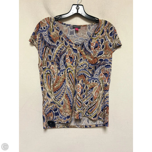 Top Short Sleeve By Vince Camuto In Multi-colored, Size: S