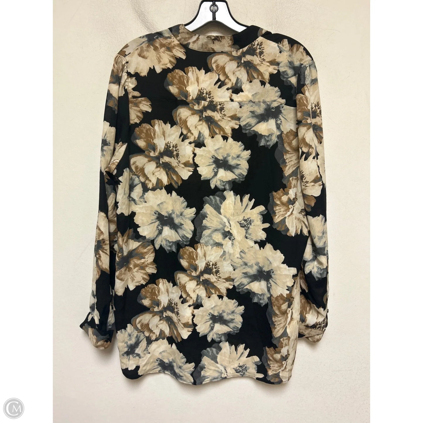 Top Long Sleeve By Anne Klein In Floral Print, Size: L