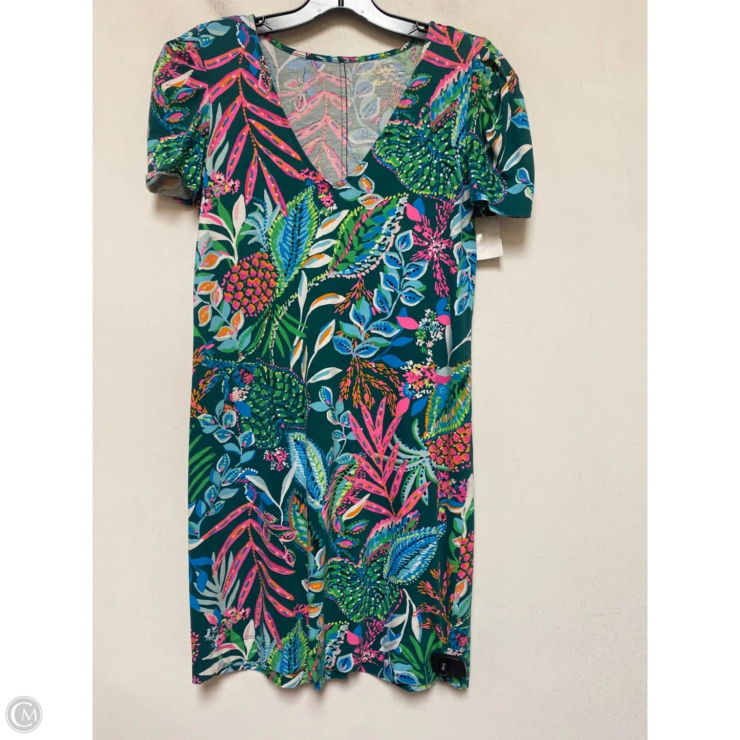 Dress Designer By Lilly Pulitzer In Green & Pink, Size: S