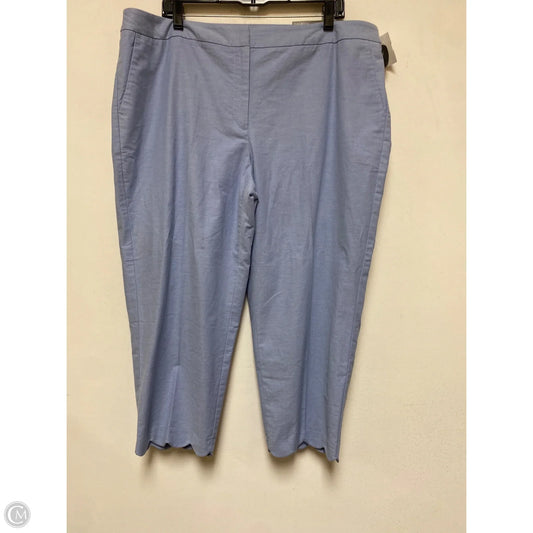 Pants Cropped By Talbots In Blue & Brown, Size: 18