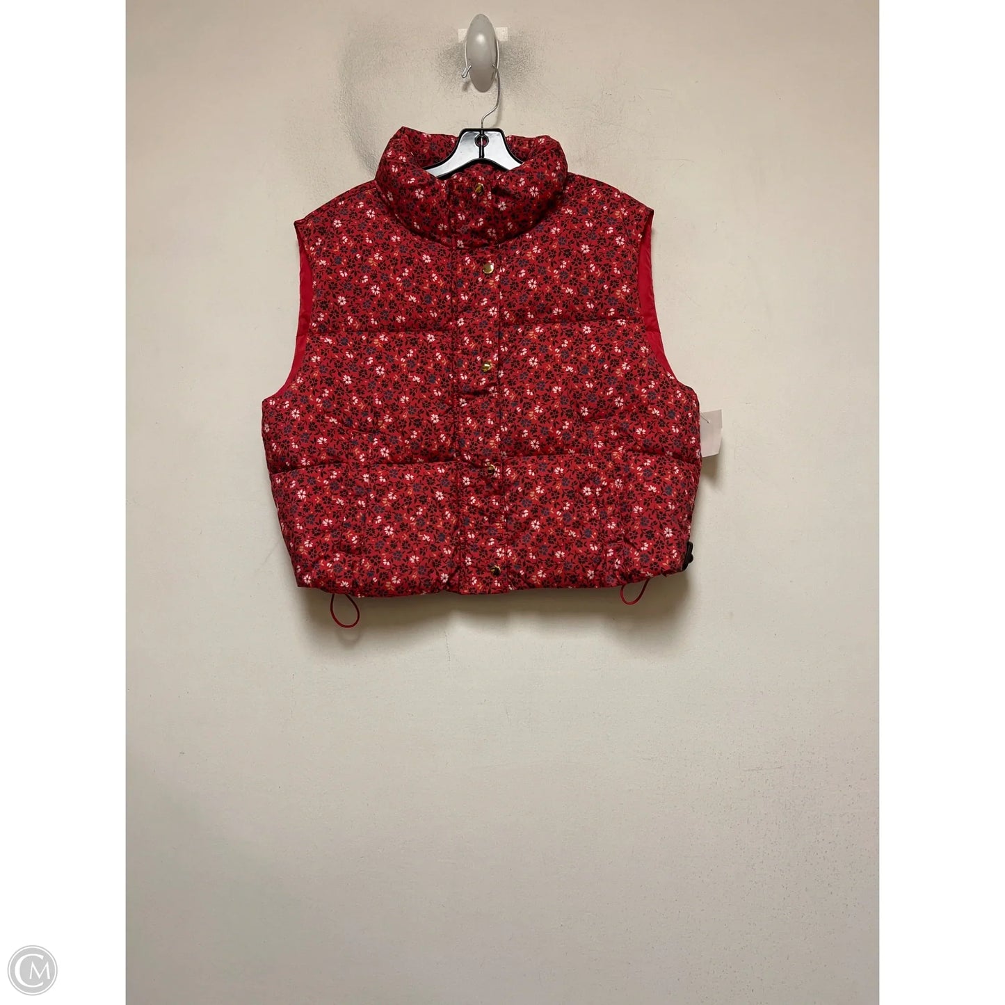 Vest Puffer & Quilted By Loft In Floral Print, Size: L