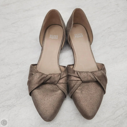 Shoes Flats By Eileen Fisher In Bronze, Size: 9.5