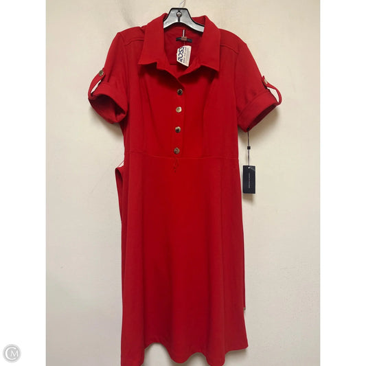 Dress Casual Midi By Tommy Hilfiger In Red, Size: Xl