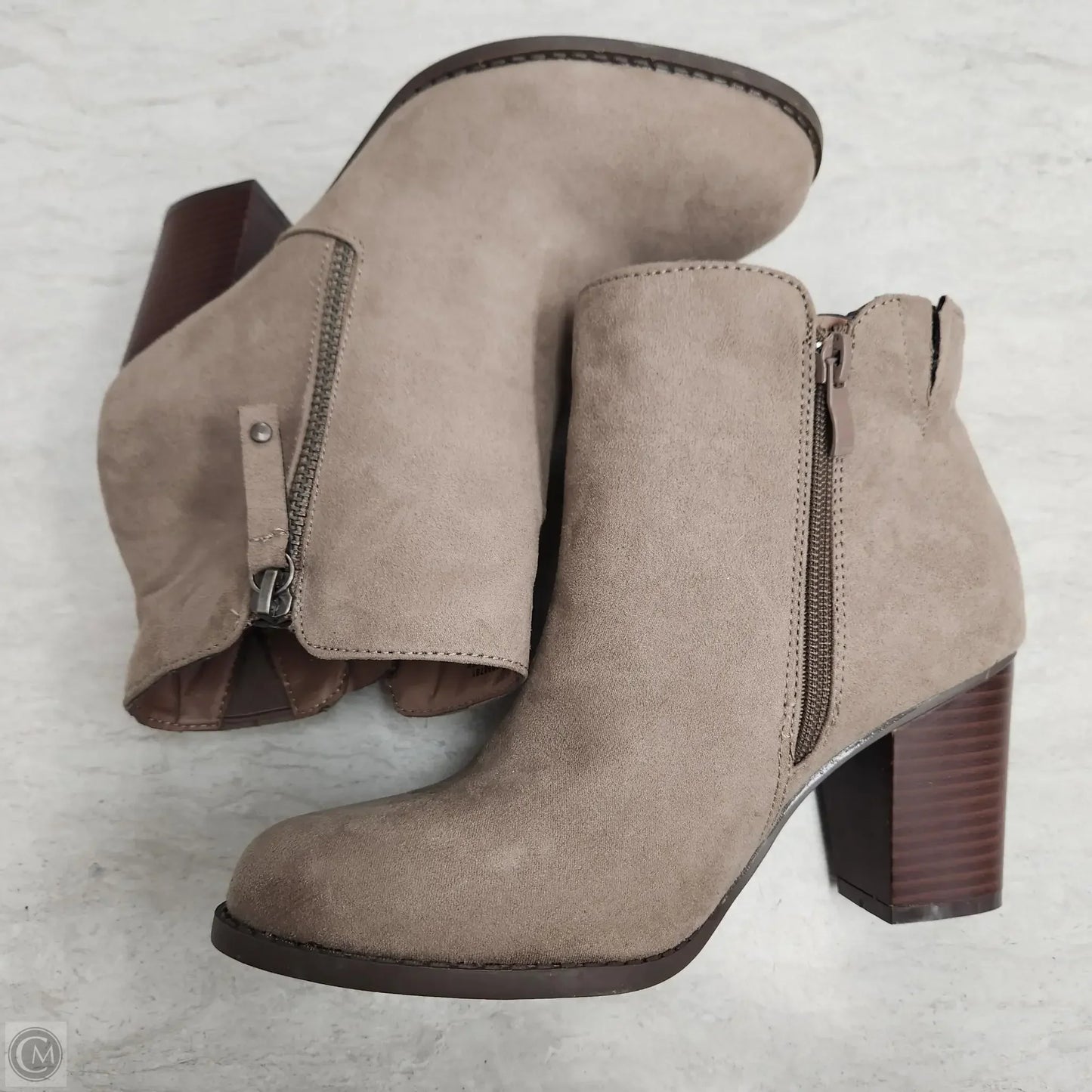 Boots Ankle Heels By Torrid In Tan, Size: 6.5