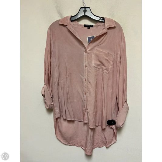 Top Short Sleeve By Velvet Heart In Pink, Size: L