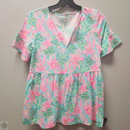 Top Short Sleeve Designer By Lilly Pulitzer In Pink, Size: Xs