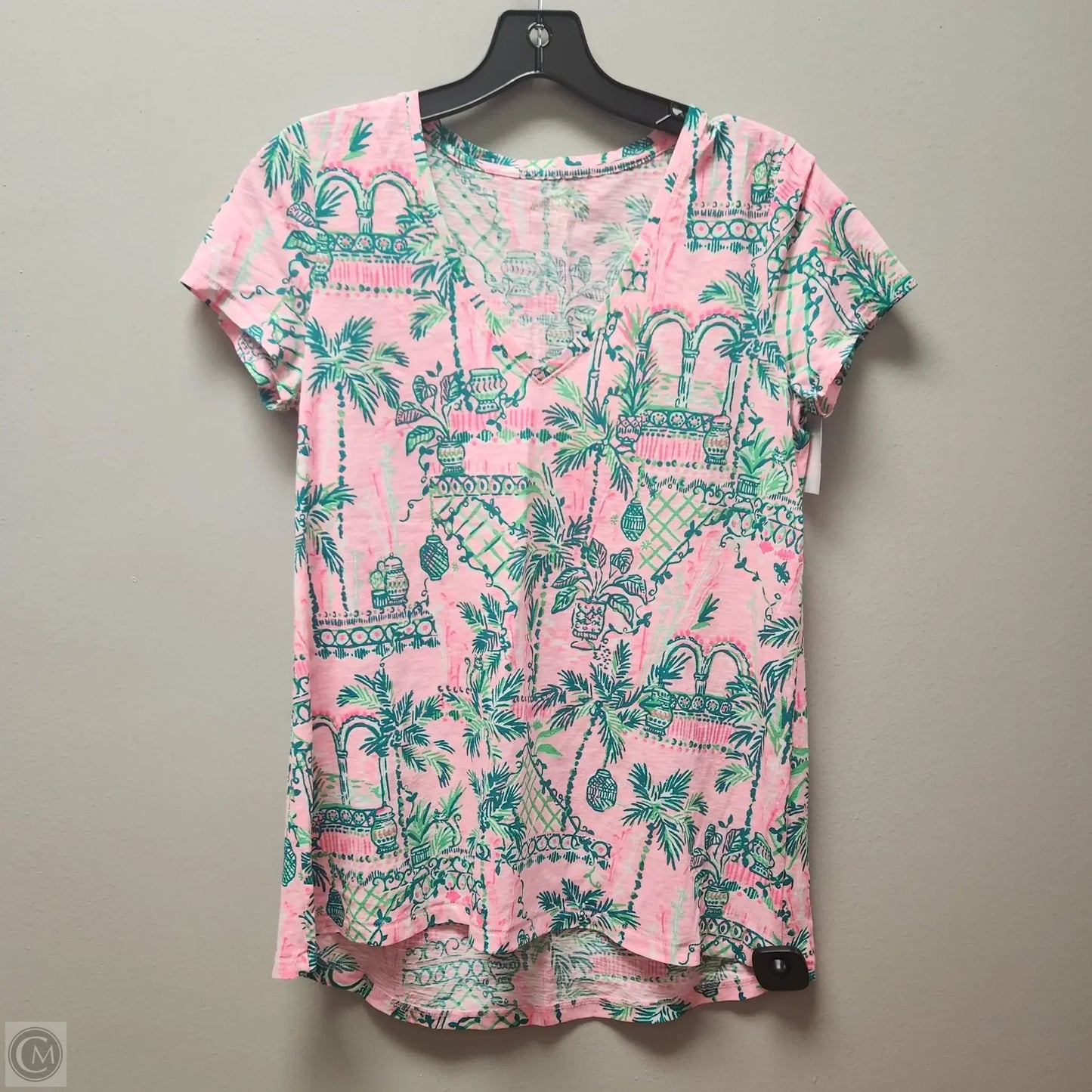 Top Short Sleeve Designer By Lilly Pulitzer In Pink, Size: Xs