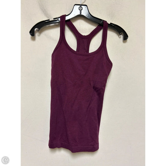 Athletic Tank Top By Lululemon In Purple, Size: Xs