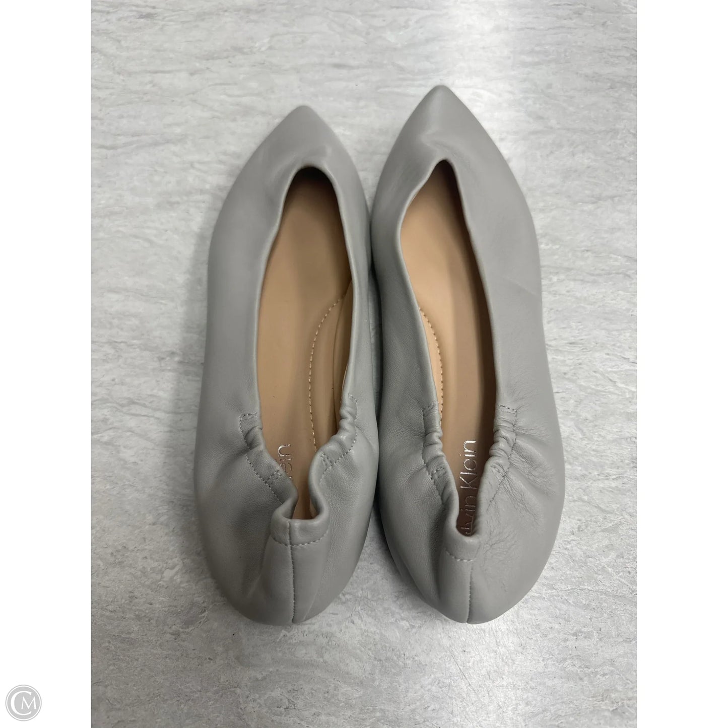 Shoes Flats By Calvin Klein In Grey, Size: 9