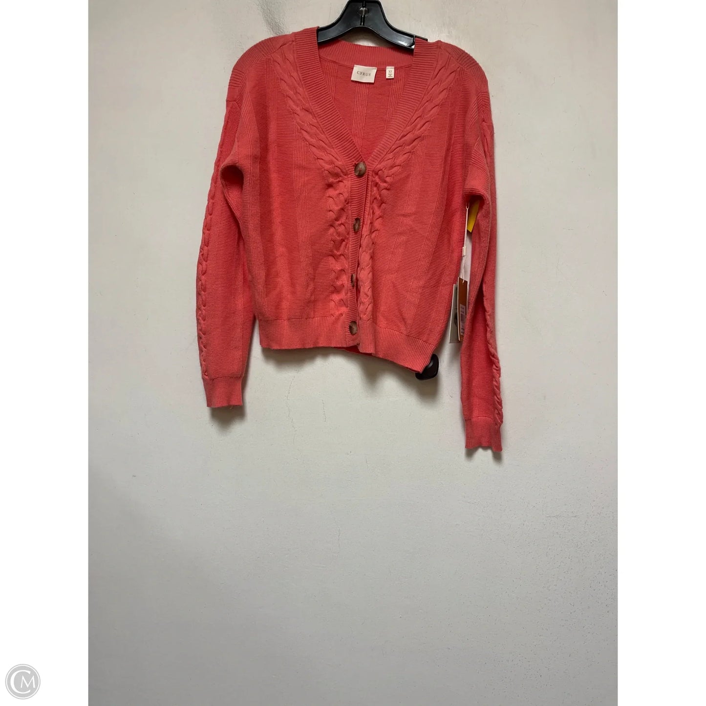 Cardigan By Cyrus In Coral, Size: Xs