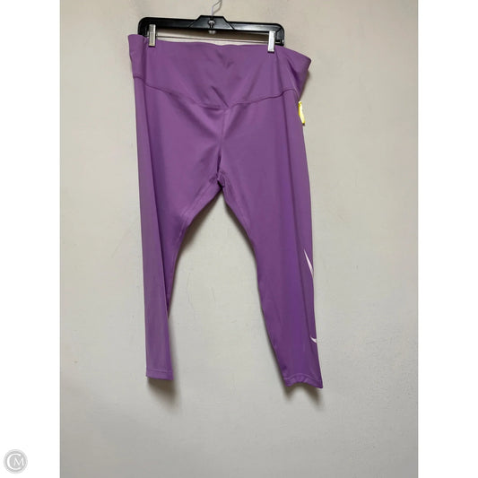 Athletic Capris By Nike Apparel In Purple, Size: 2x