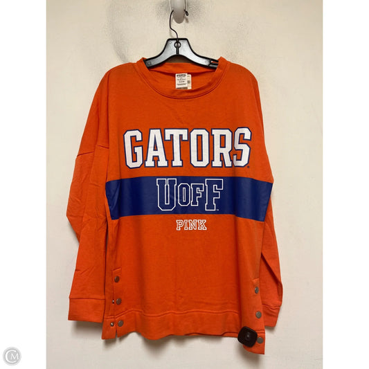 Athletic Top Long Sleeve Crewneck By Pink In Blue & Orange, Size: Xs