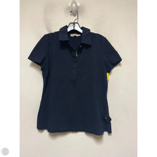 Top Short Sleeve Designer By Tory Burch In Navy, Size: S
