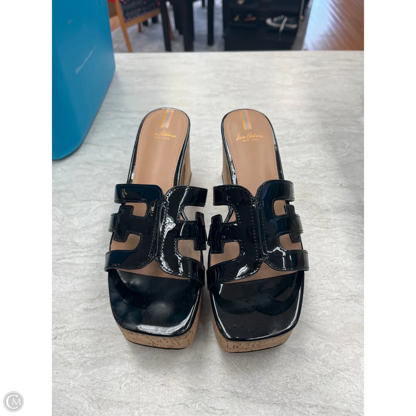 Sandals Heels Block By Sam Edelman In Black, Size: 9