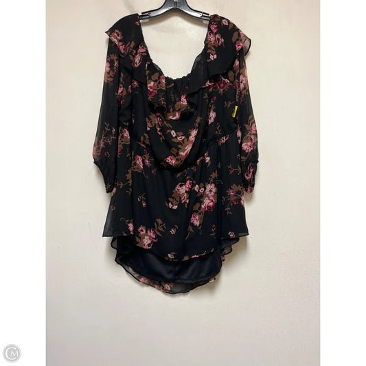 Top Long Sleeve By Lane Bryant In Black, Size: 3x