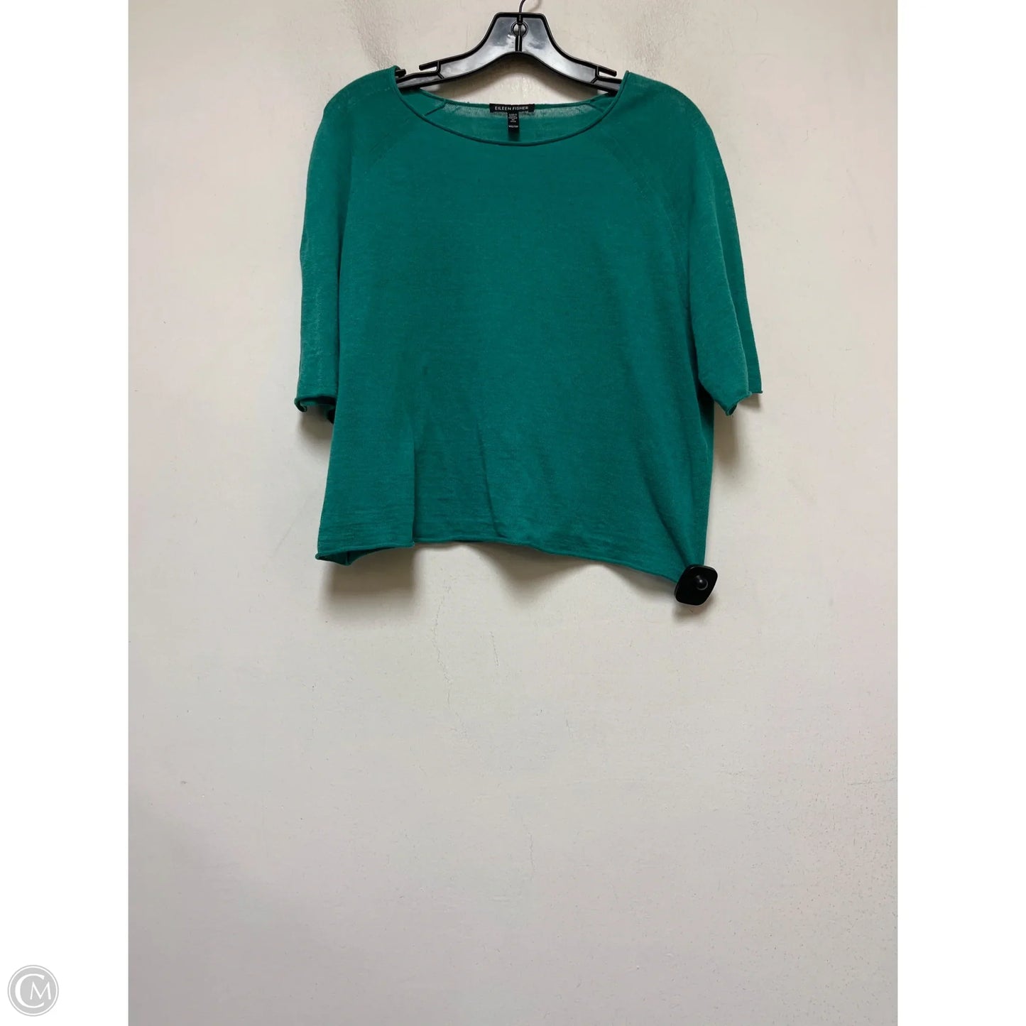 Top Short Sleeve By Eileen Fisher In Green, Size: Xxs