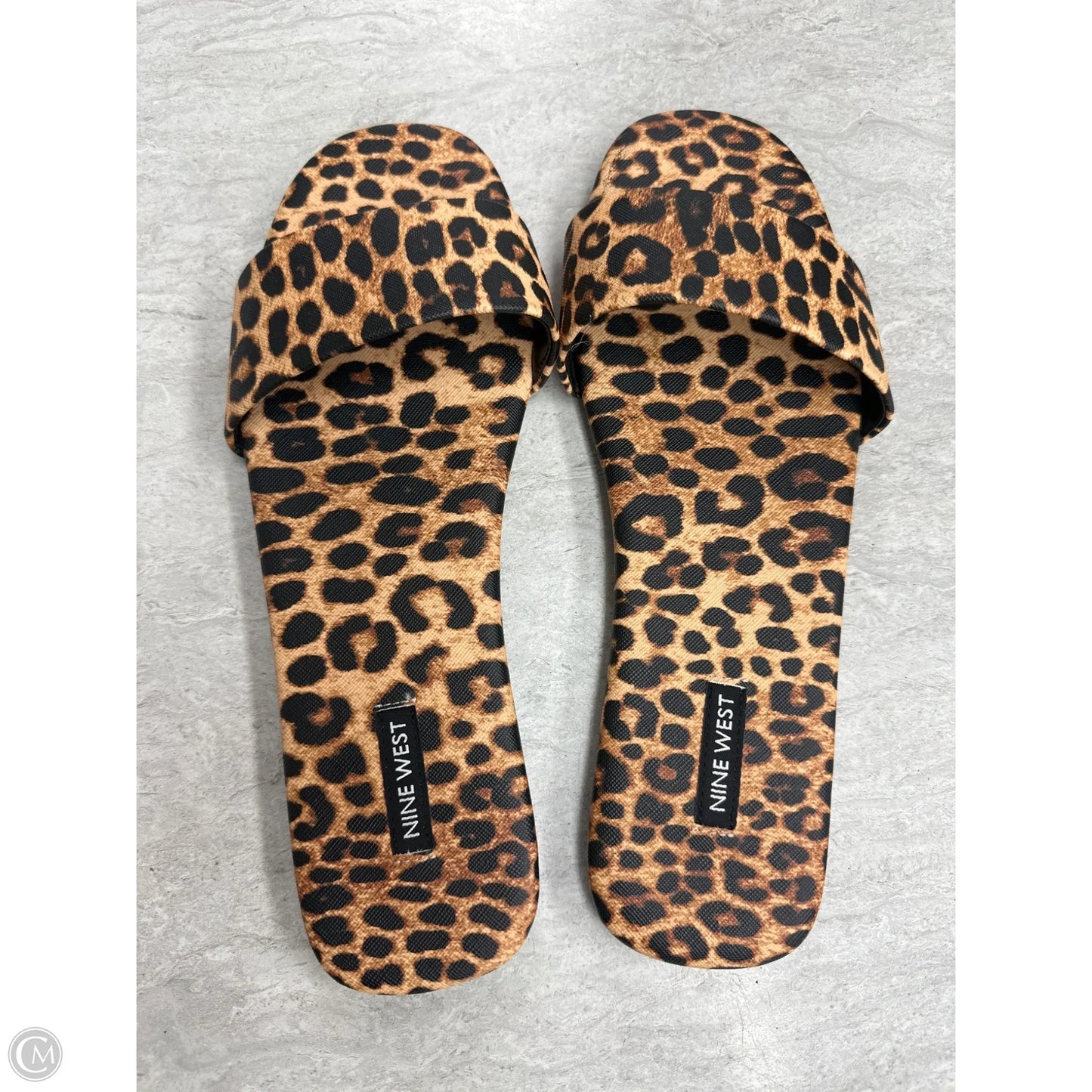 Sandals Flats By Nine West In Animal Print, Size: 10